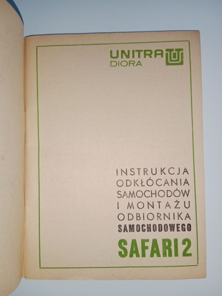 Instrukcja UNITRA Safari