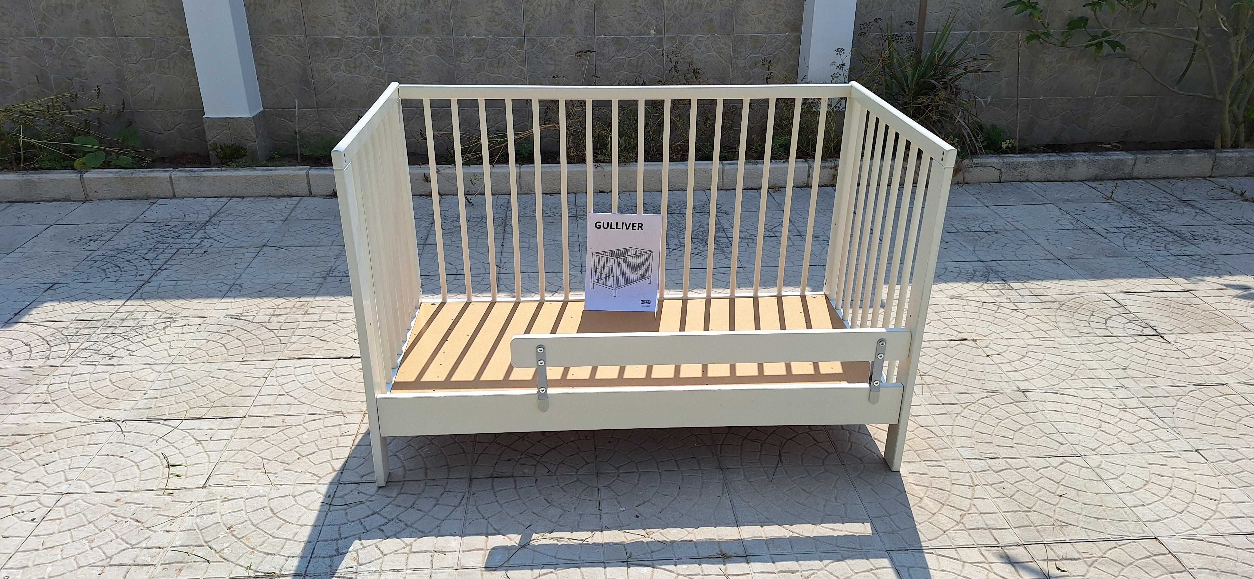 Berço IKEA GULLIVER 120cm x 60 cm + Colchão VYSSA + Barra VIKARE