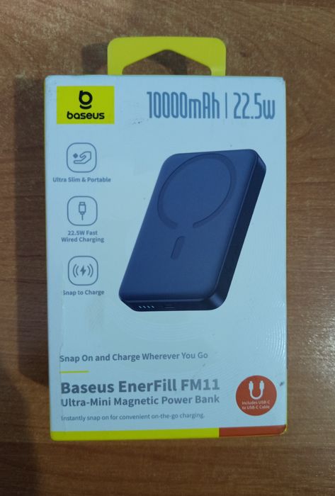 Powerbank Baseus indukcja Ładowarka Przenośna 10000Mah 22 5W UsbC Ener