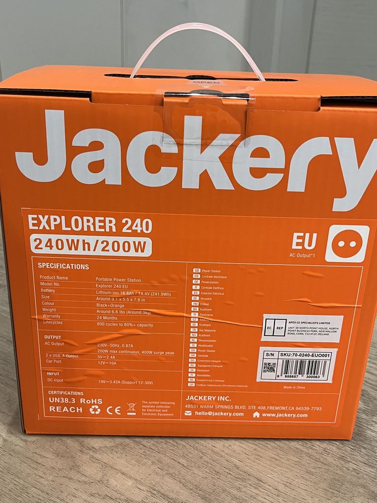 Зарядна станція Jackery Explorer 240 EU