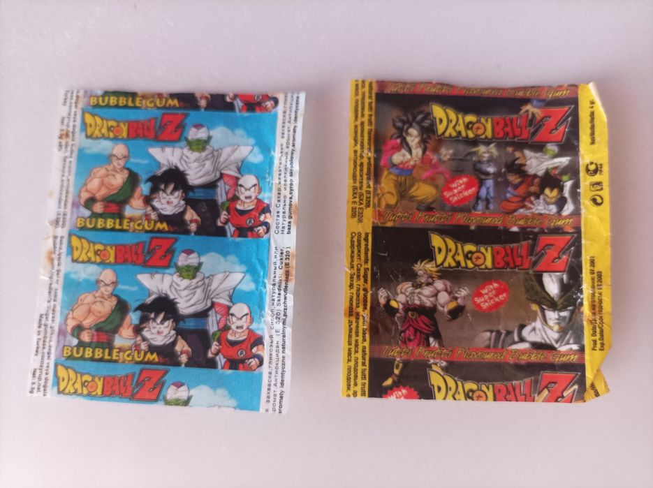 Papierek z gum z naklejkami Dragon Ball