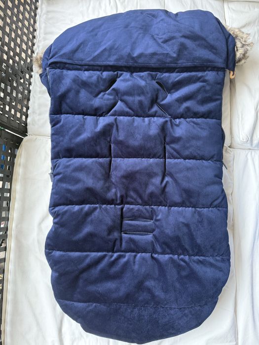 Royal blue La Millou ocieplacz do wózka i pufka na ręce do wozka