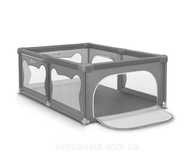 Дитячий великий ігровий манеж Lionelo WILLOW GREY CONCRETE, 187х127см
