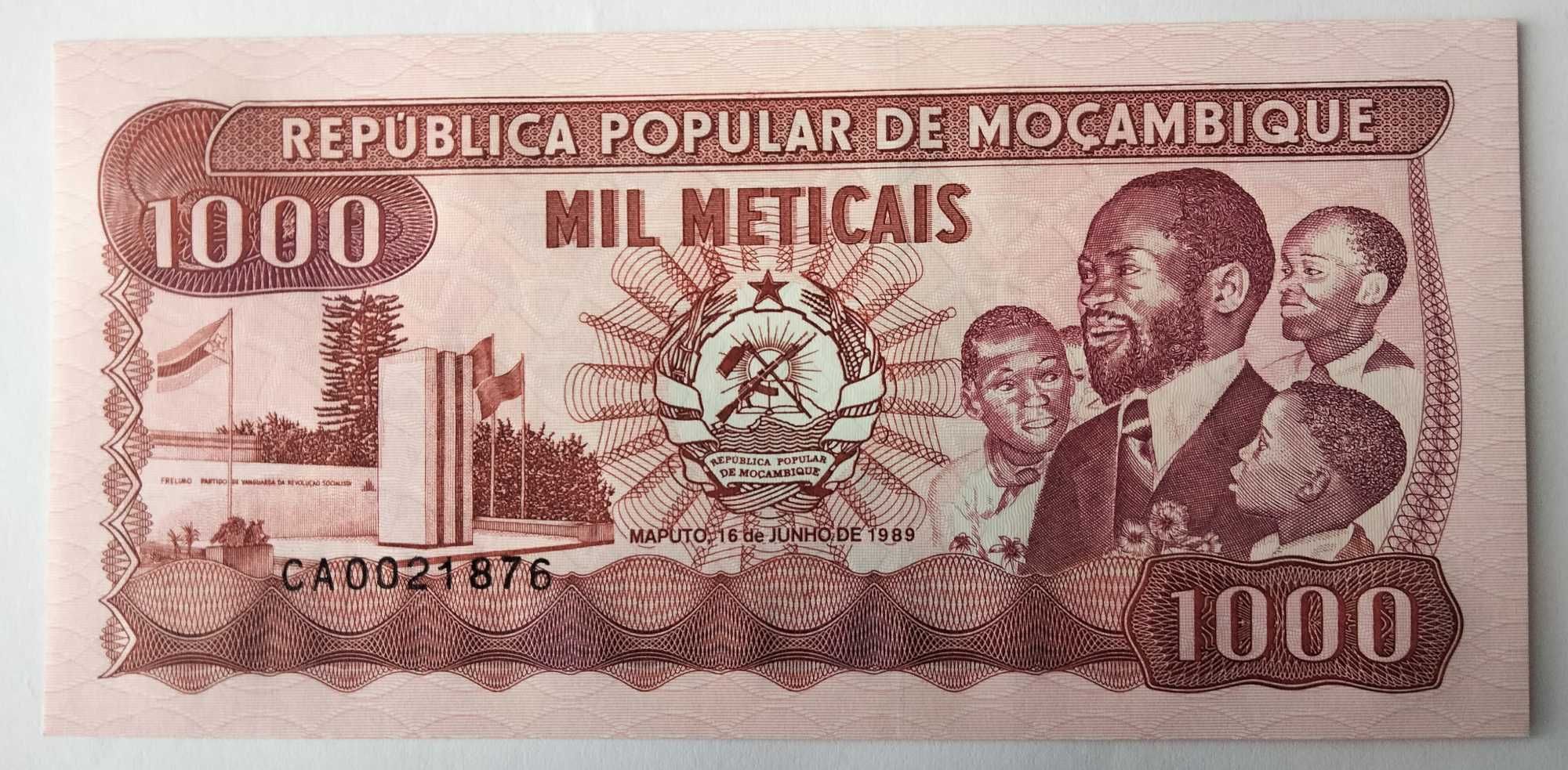 Set de 3 Notas Novas Circuladas em Moçambique « Continente Africano »