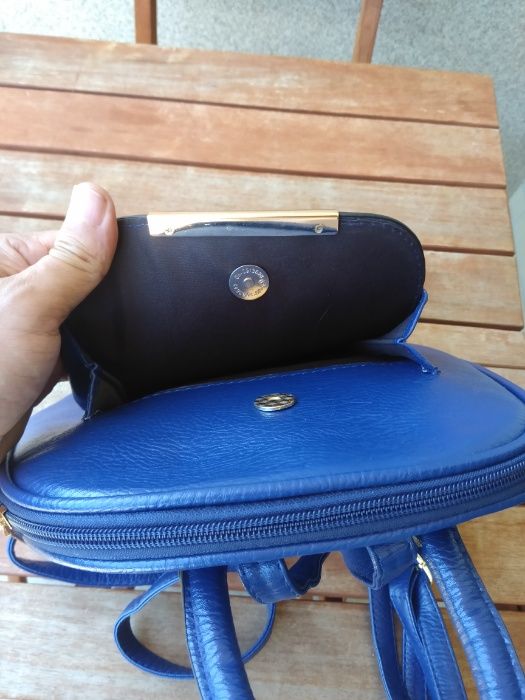 Carteira mochila para senhora azul nova