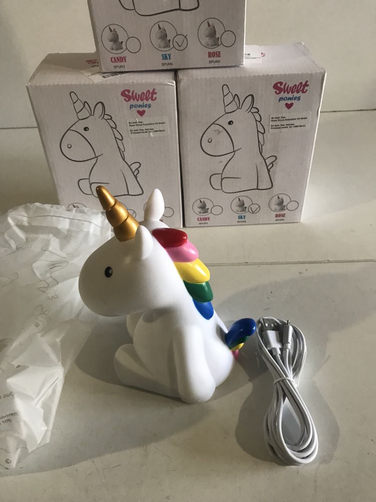 Лампа,що змінює колір зі  світлодіодним світлом Unicorn Candy