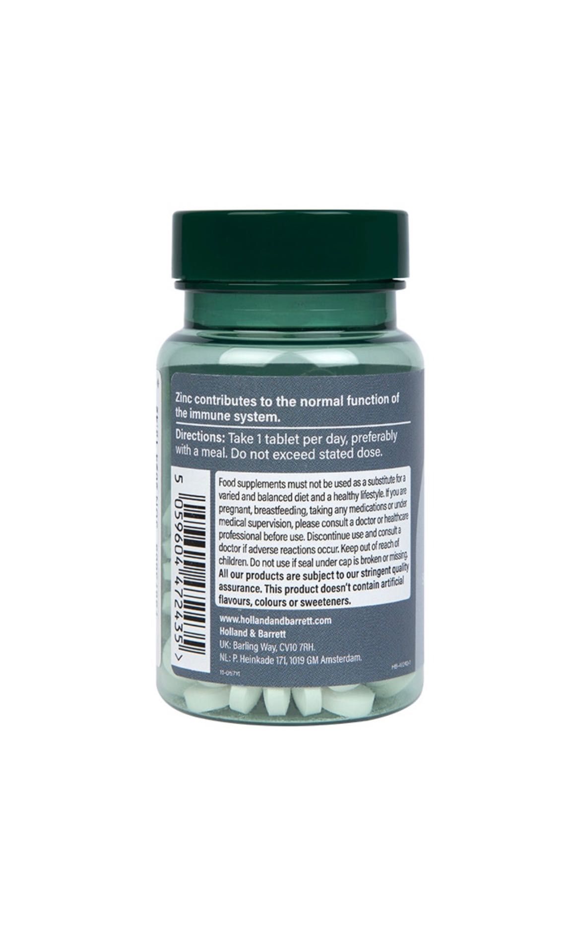 Zinc. 15 mg. H&B.