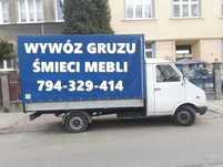 WYWÓZ MEBLI/ŚMIECI/GRUZU/ODPADÓW Sprzątanie mieszkań/piwnic/Utylizacja