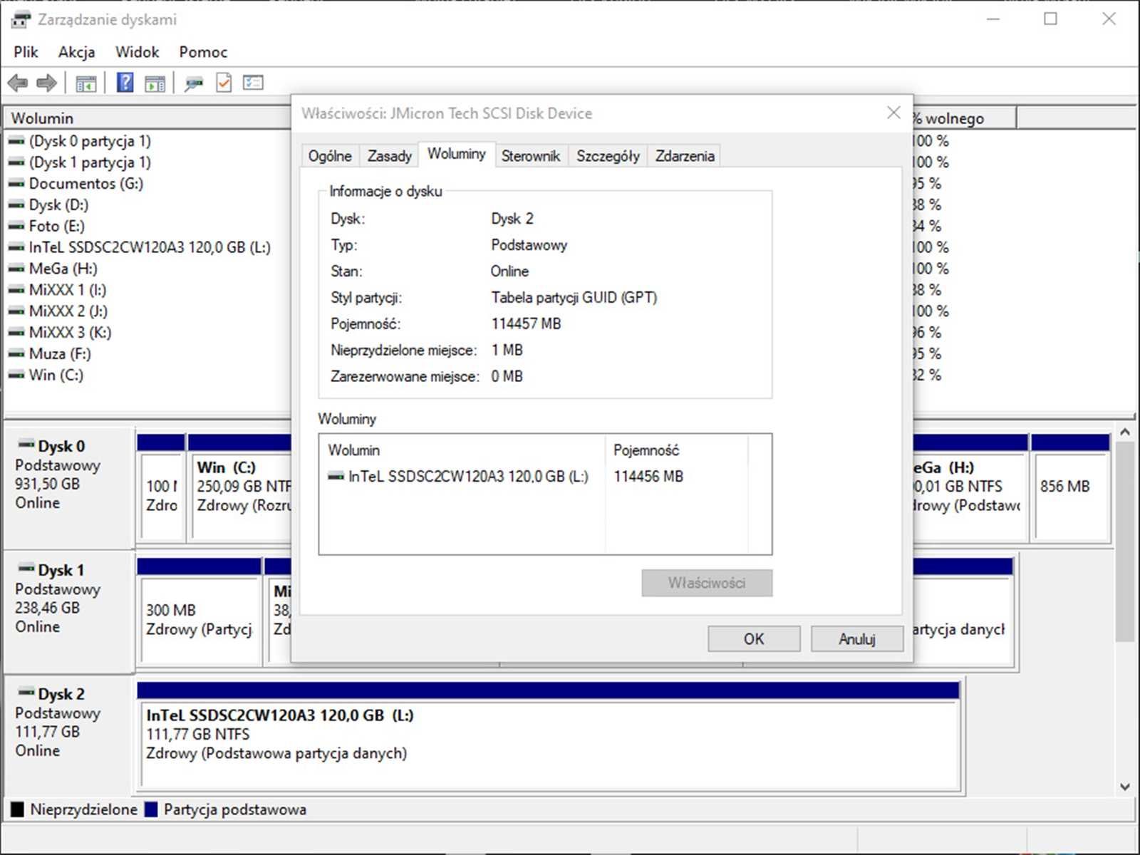 SSD 120GB  InTeL