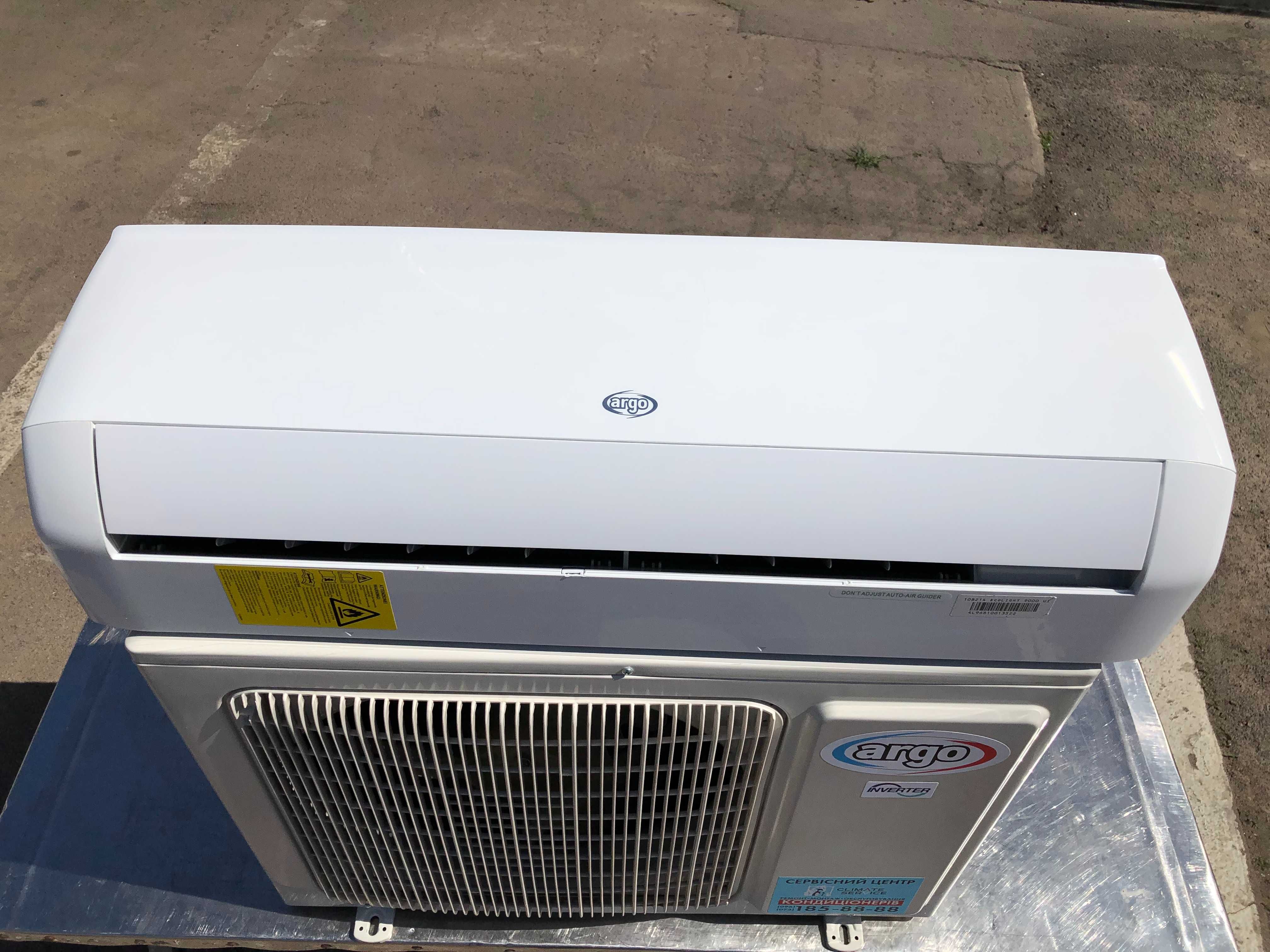 Кондиционер инвертор ARGO ECOLIGHT 9000 R32 б/у до 25 м2 монтаж сервис