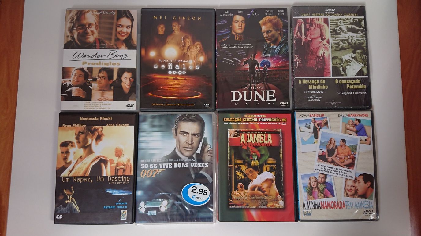 DVD's de vários géneros em estado novo