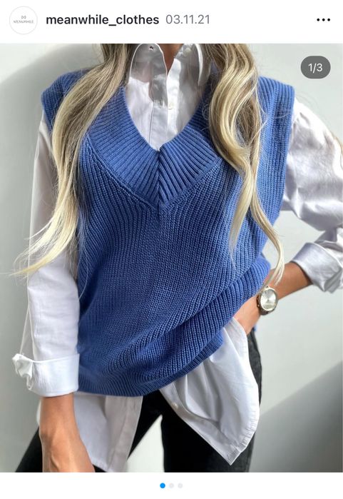 синяя желетка унисекс s-m