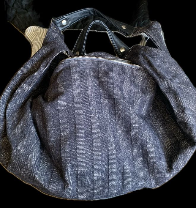 Сумка Hobo bag шкіра/текстиль