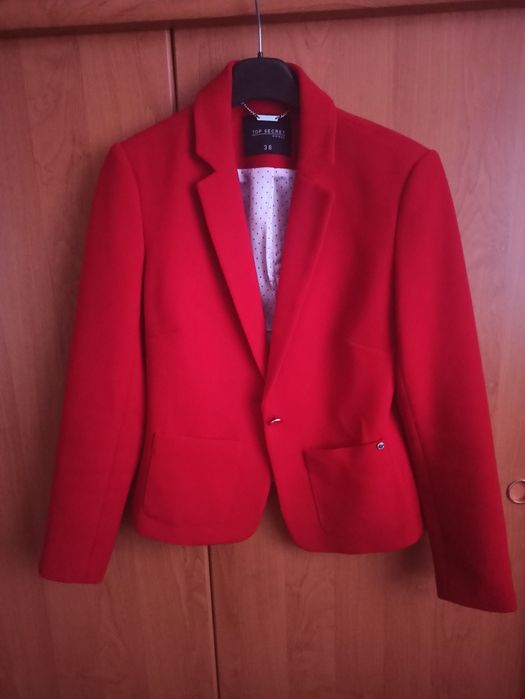 Czerwona marynarka żakiet Top Secret