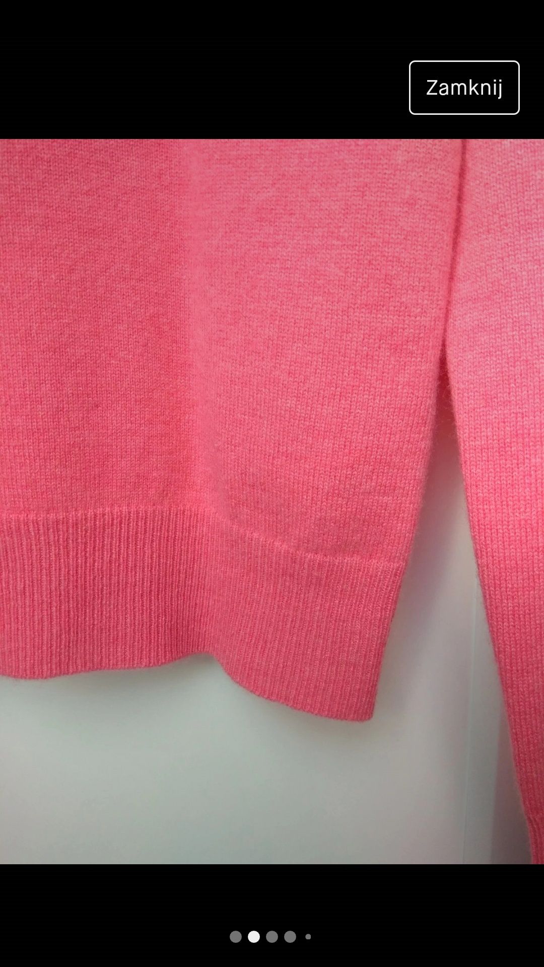 Piękny kaszmirowy sweter w kolorze twarzowego różu Repeat