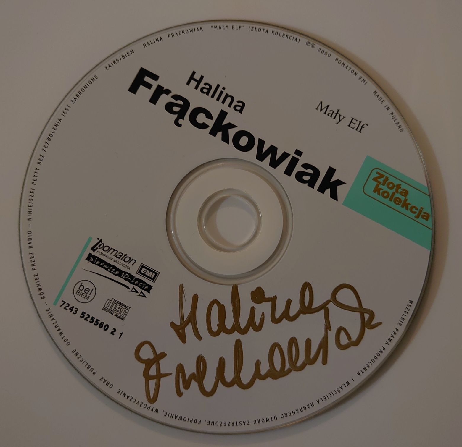 Halina Frąckowiak - płyta z autografem