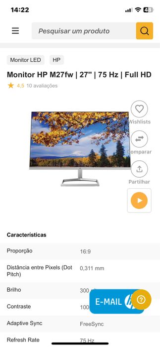 Munitor  Hp como novo