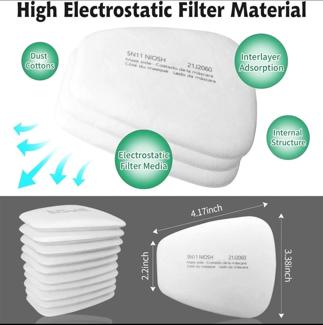 Предфільтри 3М для масок,напів масок різних серій набори по 10шт.