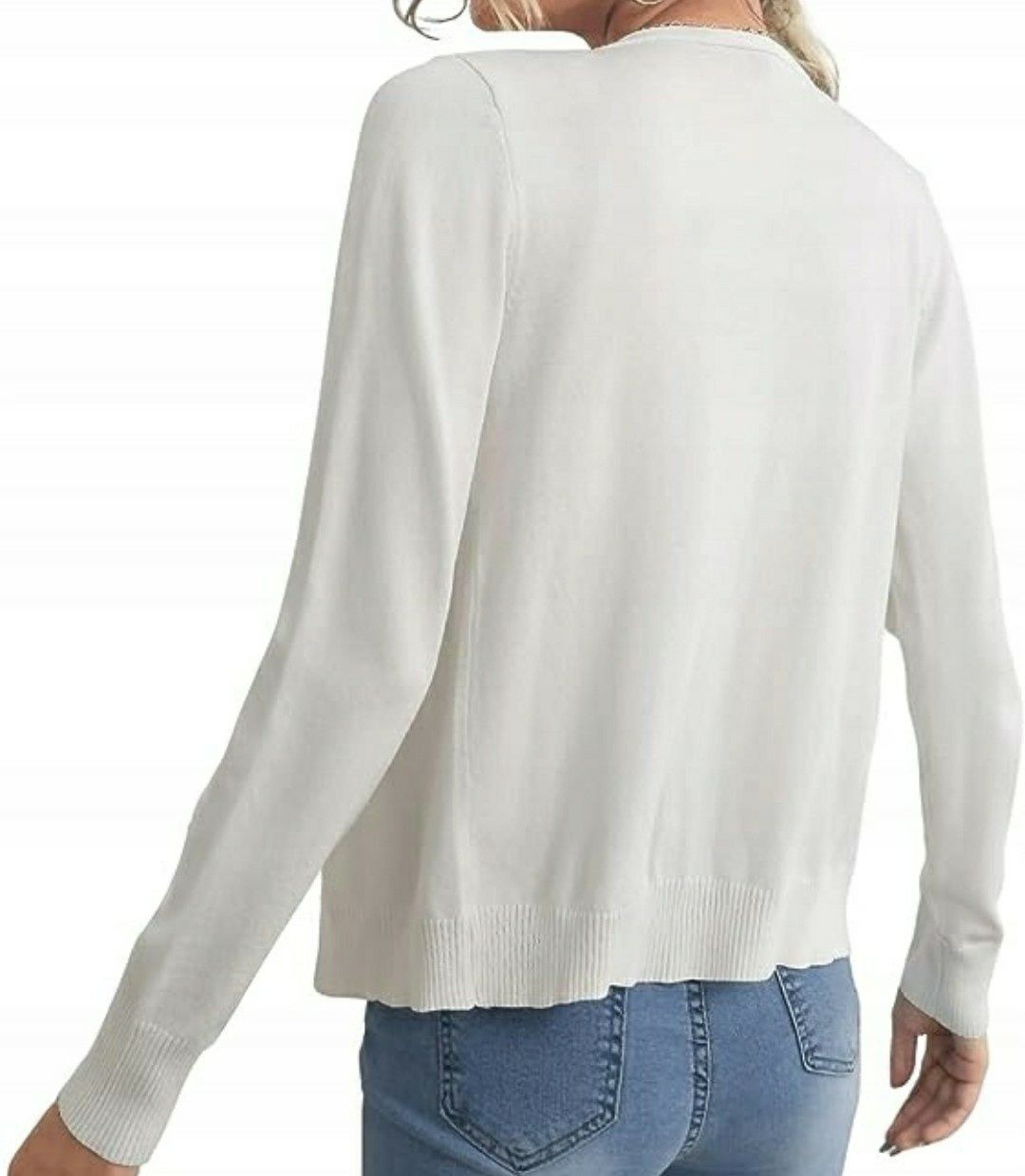 Sweter biały H&M rozpinany rozmiar 36