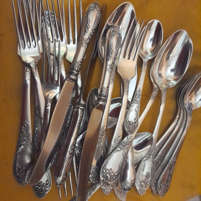 Мельхиор мнц мельхиоровый набор троянда серебряная роза зиш класик