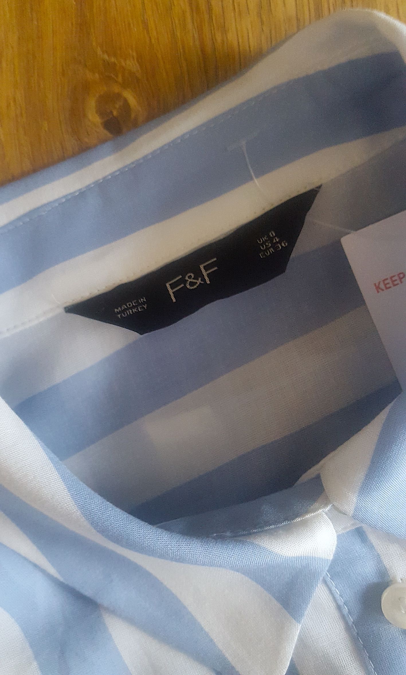 F&F__Koszula damska w białe niebieskie pasy__S/36 /NIETRAFIONY PREZENT