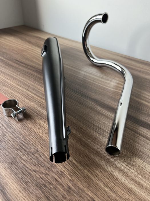 NOWY DUELLS komplet zestaw wydechowy tłumik NA OPASKĘ MOTORYNKA romet