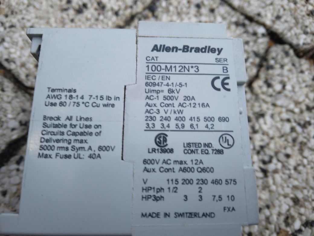 AB 193-EA1DB wyłącznik zabezpieczenie termiczne stycznik 230 400V