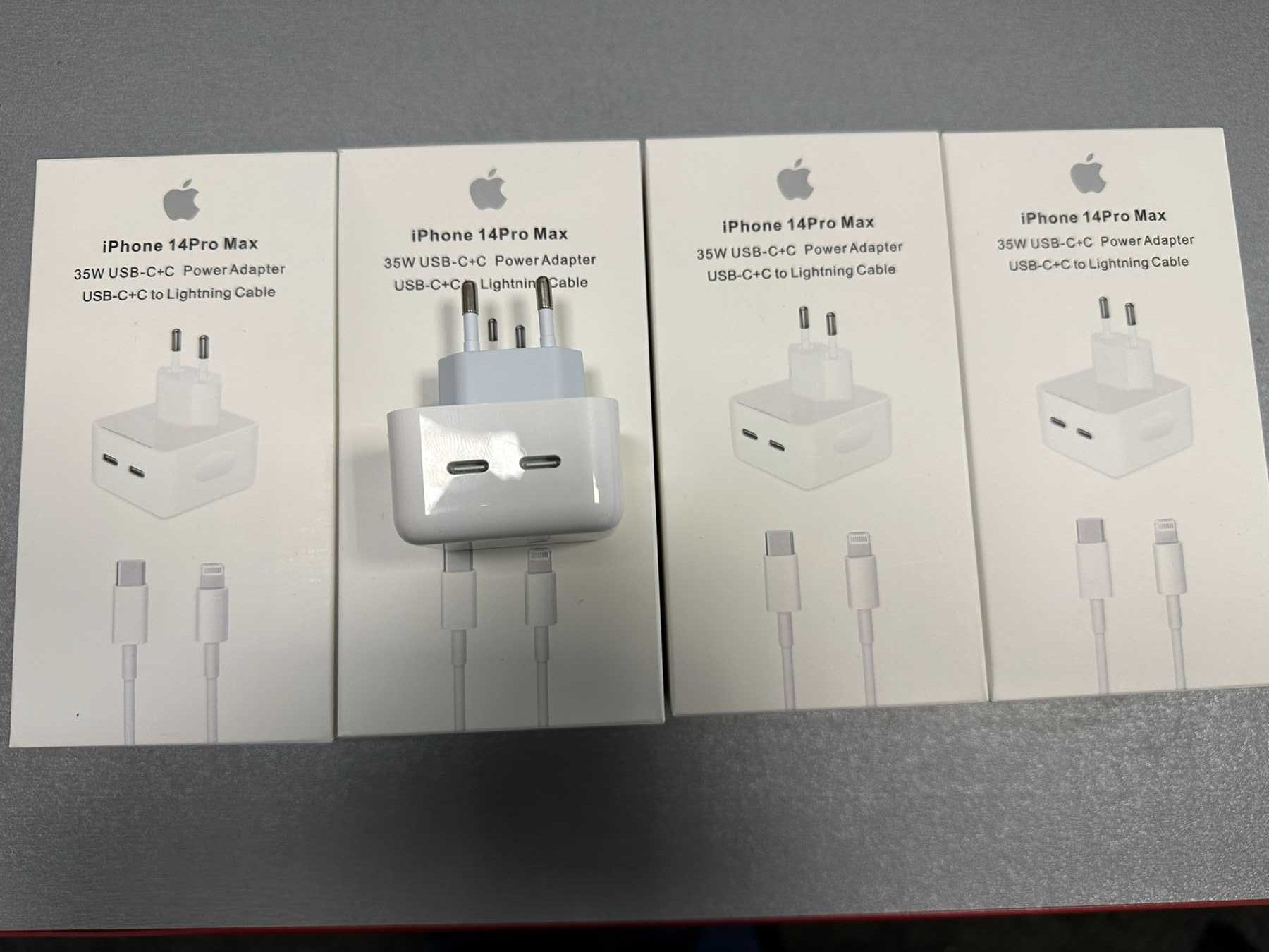 Мережевий зарядний пристрій СЗУ для Apple Dual USB-C+C A2246 35W+кабел