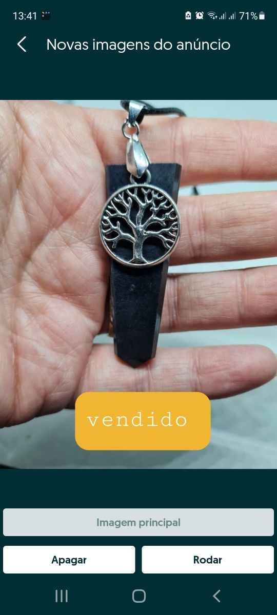 Fios com pendente Shungite