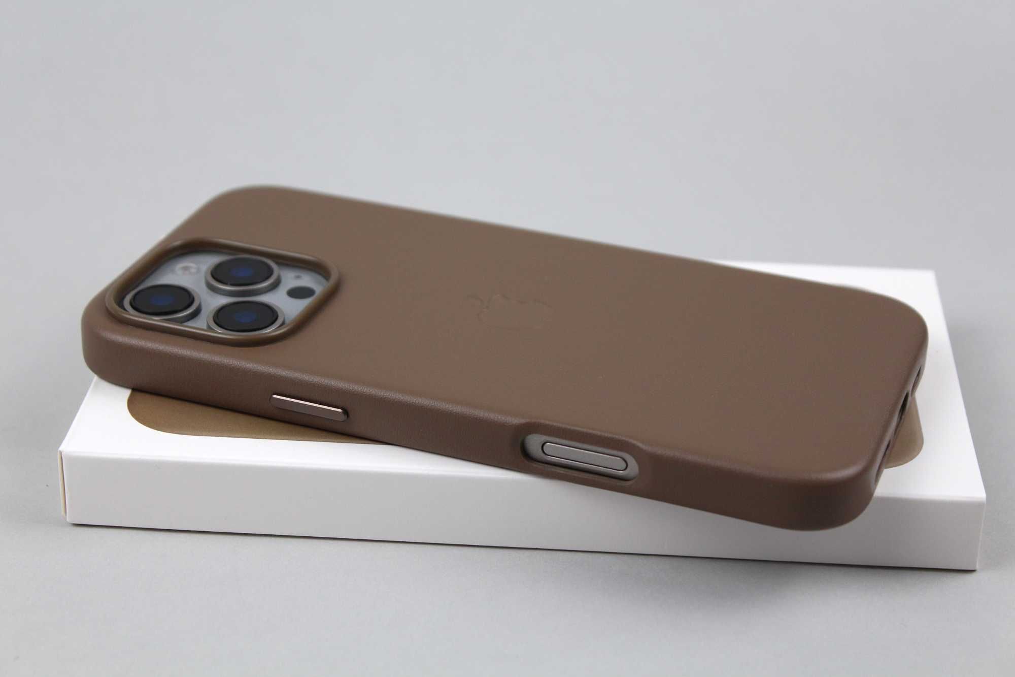 Чехол Leather Case iPhone 16 Pro / Max (Magsafe | Animation)