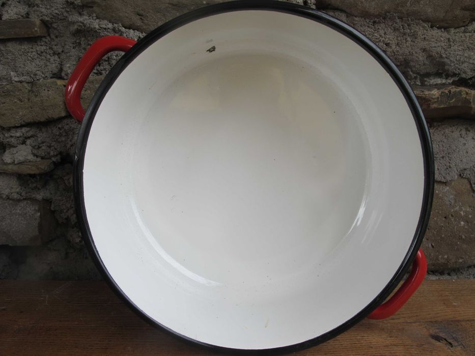 DUŻY Emaliowany stary NOWY garnek_ LEŻAK Magazynowy_4 l