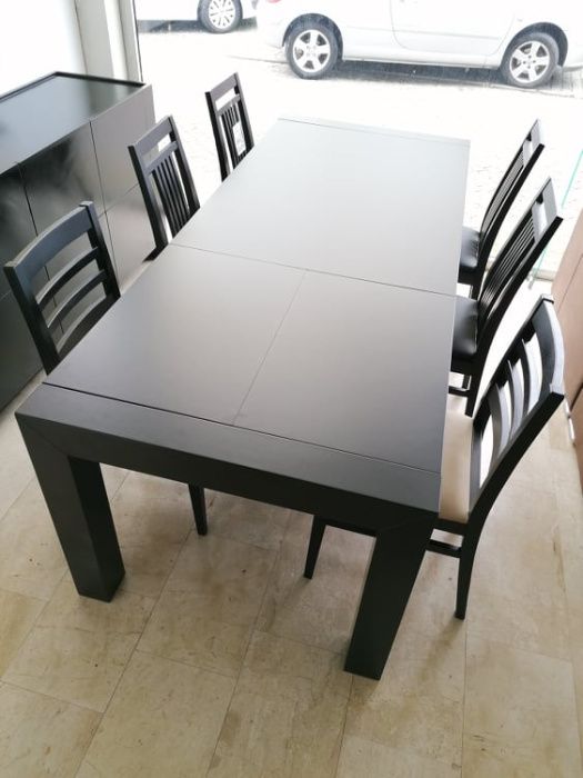 Mesa extensível com pe´é de arrasto nova