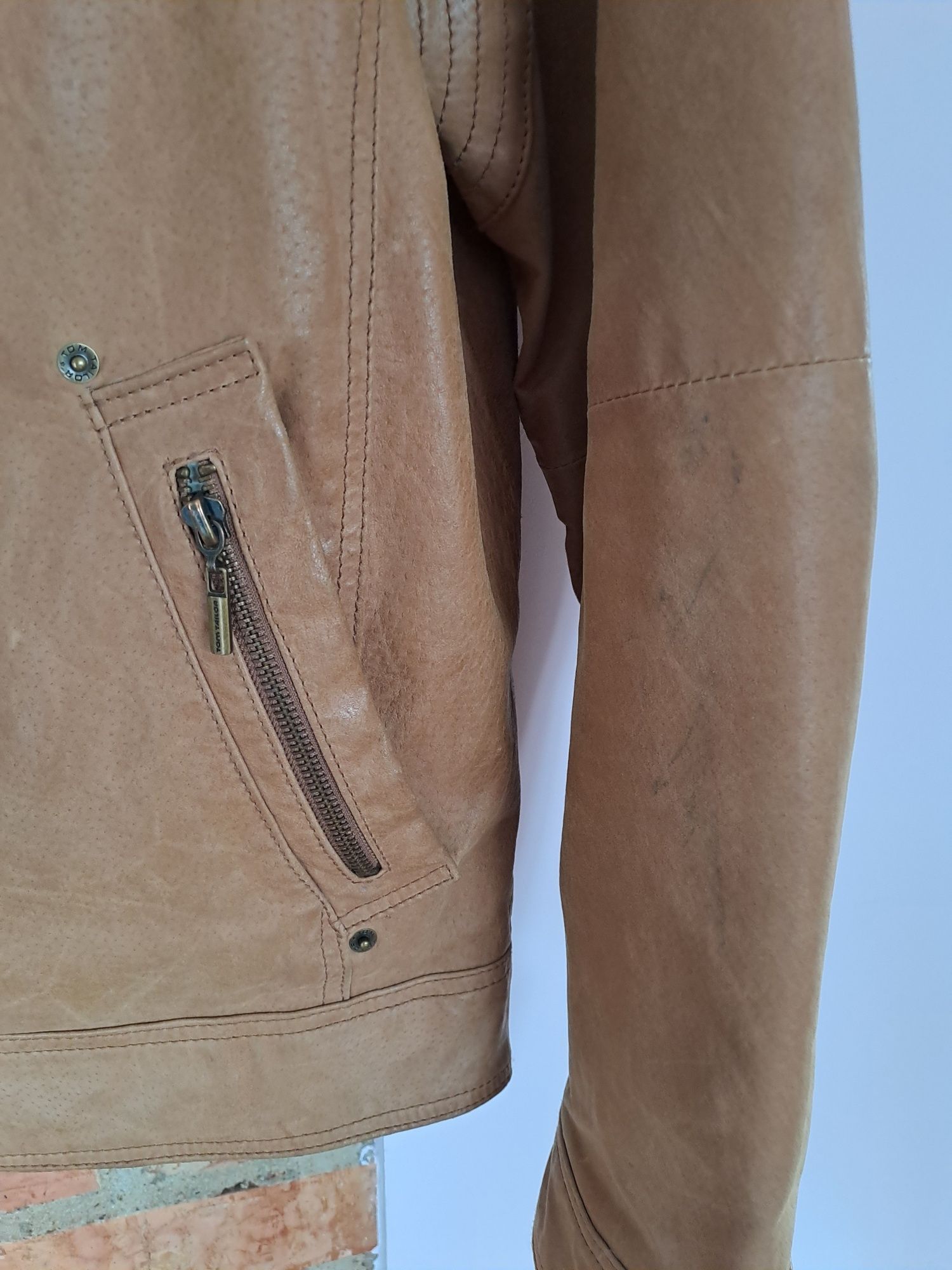 TOM TAILOR XL/XXL oryginalna skóra naturalna brąz camel jak nowa