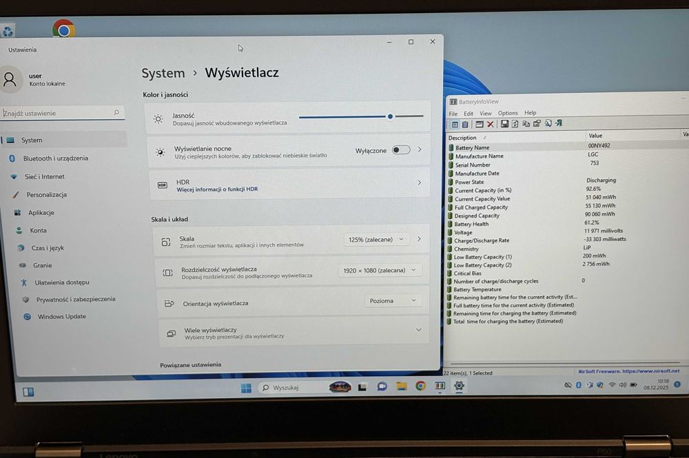 Laptop Lenovo P50 – 15,6" / i7 / 16 GB RAM / 512 GB SSD / Windows 11