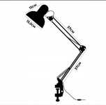 Lampa kosmetyczna 16W czarna na biurko do blatu do paznokci