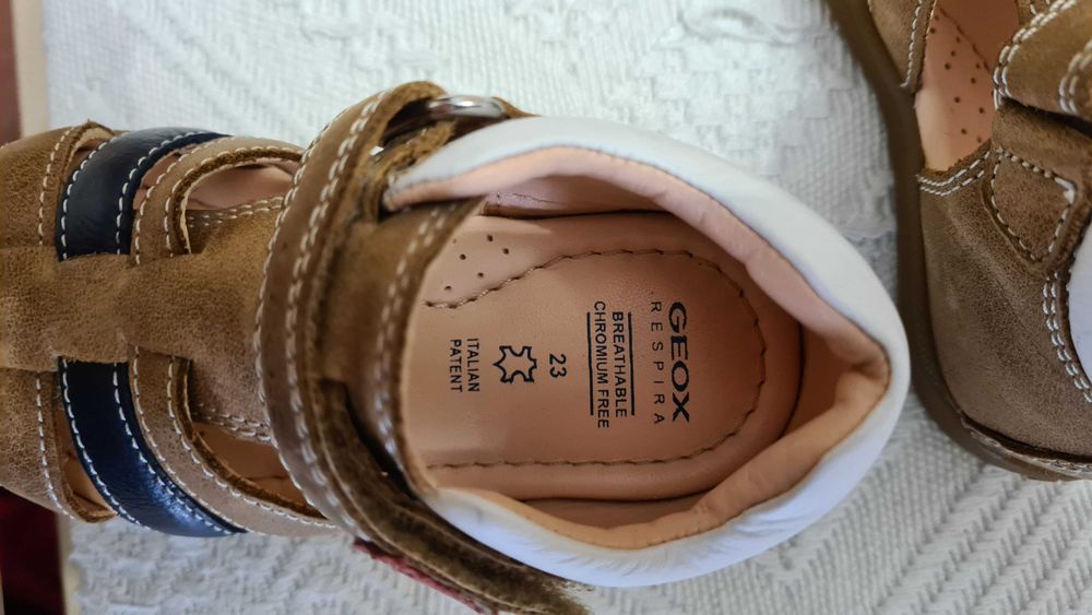 Sandálias de Criança Geox Macchia Baby Caramel - Tam. 23 - COMO NOVAS