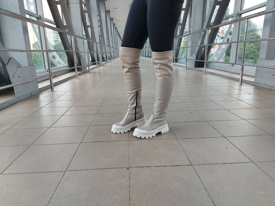 ТОП!!! 39р ДЕМІ натуральна шкіра жіночі ботфорди