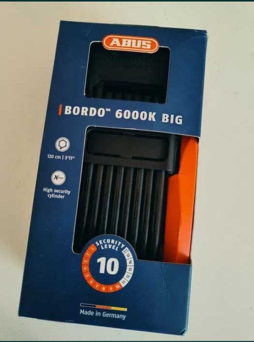 Zapięcie rowerowe ABUS BORDO Big XPlus 6000K/120 black
