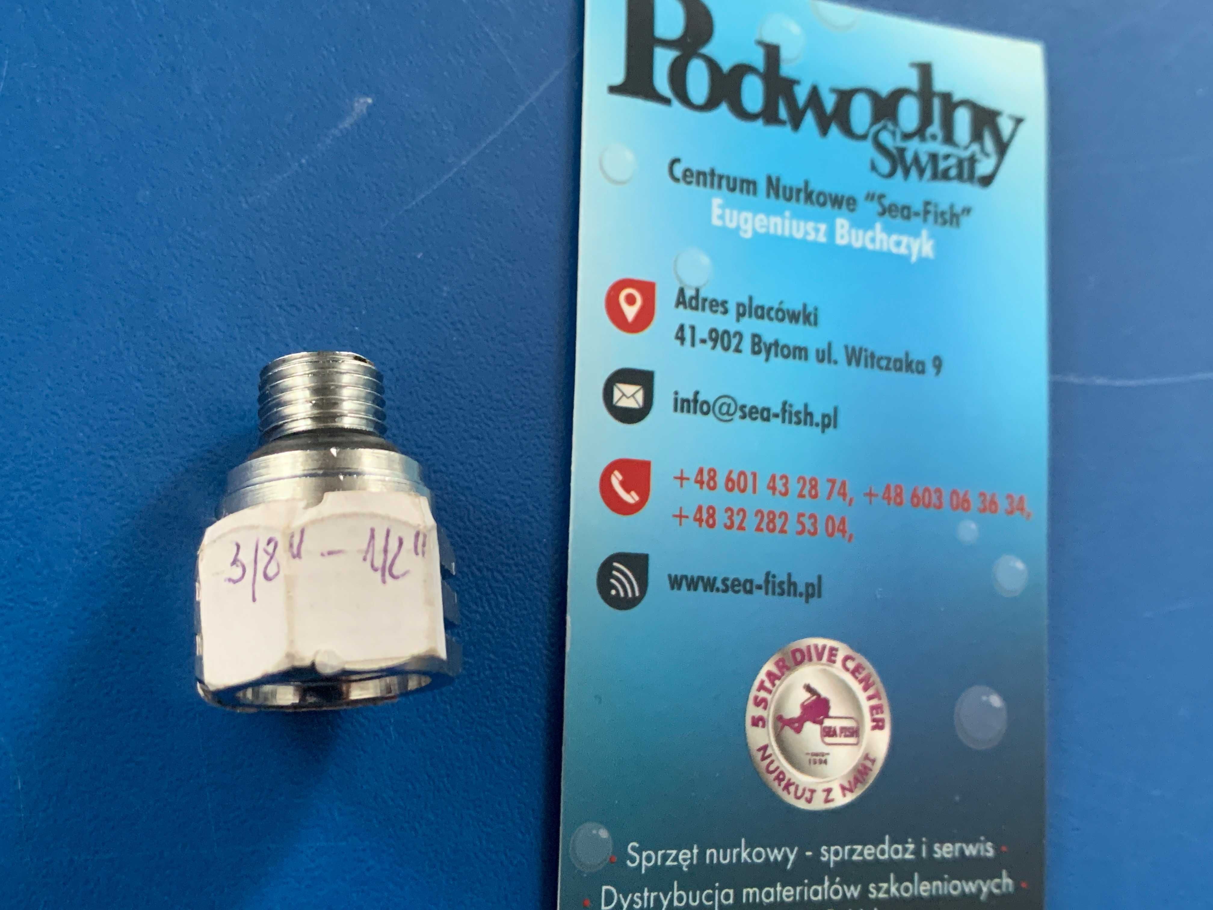 Redukcja węża LP z 3/8'' - 1/2'' z wymiennikiem ciepła