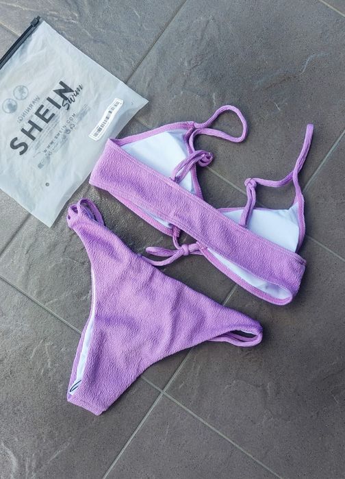 Strój kąpielowy bikini push up tłoczony L/XL Nowy Shein