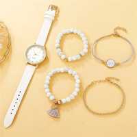 Жіночий кварцевий набір годинник та браслети