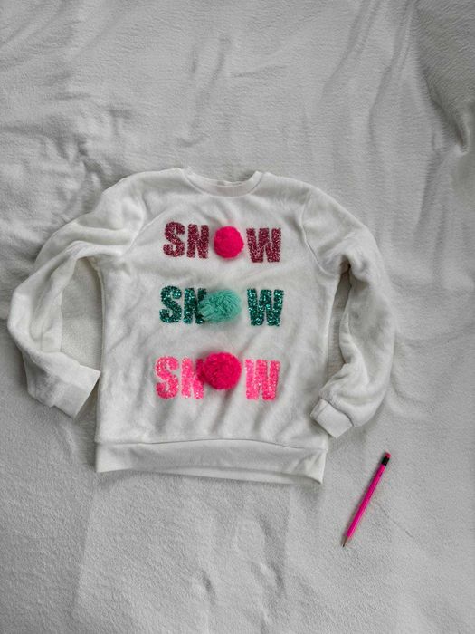 Свитер белый пушистый George на девочку