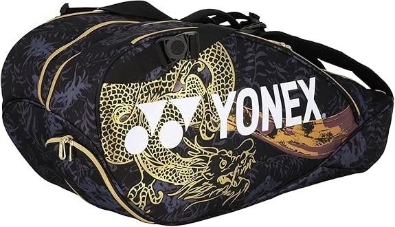 Mala de Tênis Yonex Osaka Pro 6 (Preta/Dourada/Roxa)
