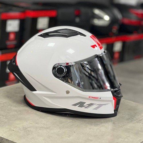Мото шолом MT helmets stinger 2 шлем мт стінгер 2, іспанський білий