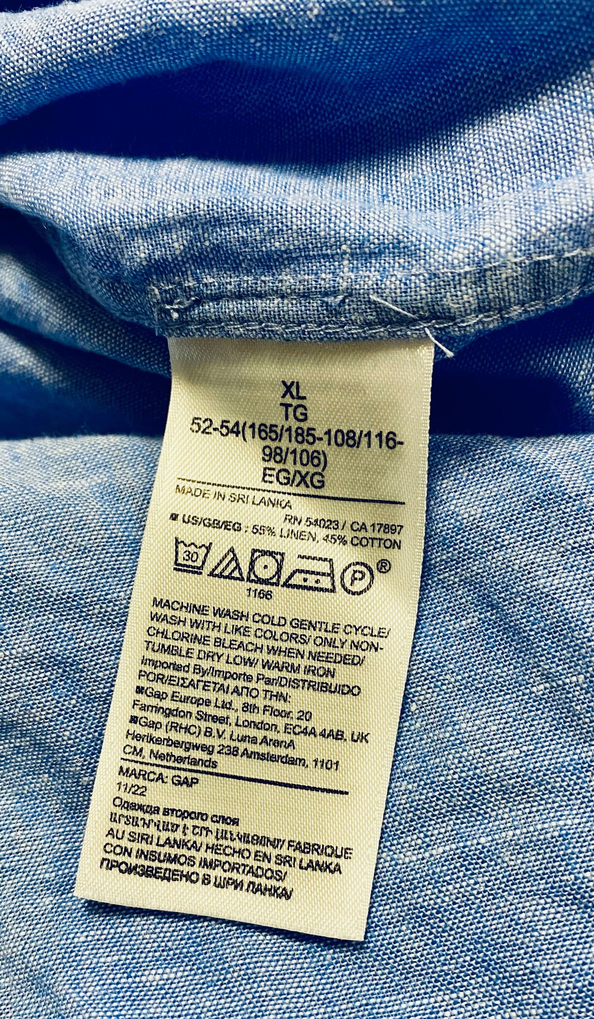 Рубашка GAP свіжа колекція лён-котон XL нова