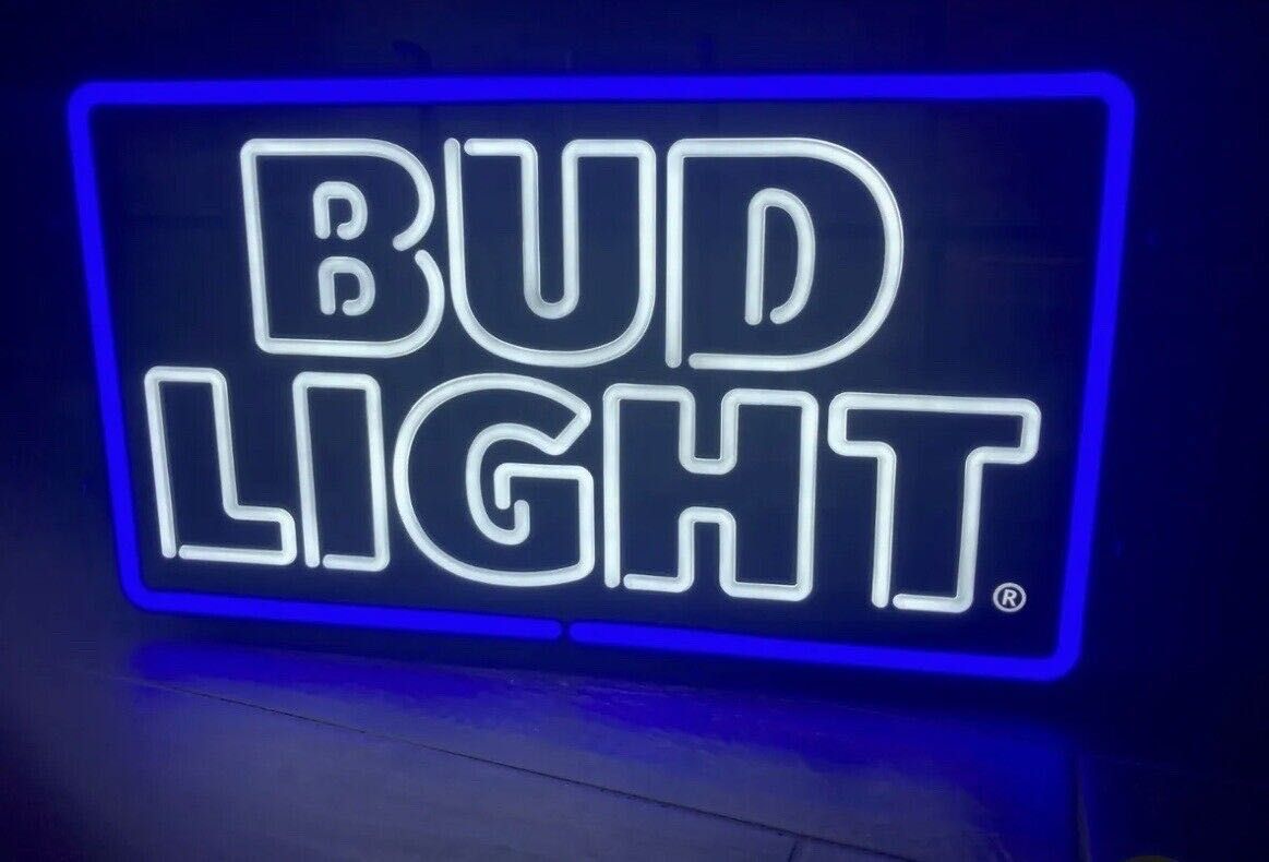 Reclamos luminosos LED à marca cerveja Americana Budweiser