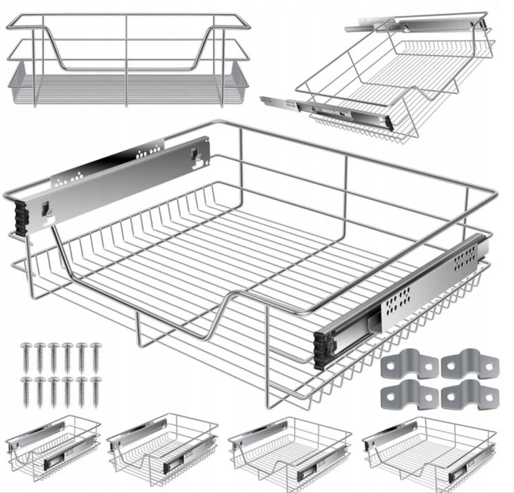 Szuflada kuchenna TELESKOPOWA wysuwana 40CM KESSER