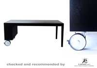 Duże biurko dębowe, czarne.