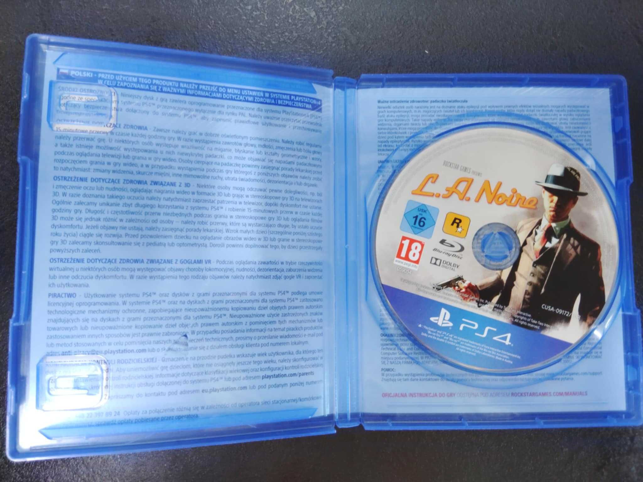 L.A. Noire PS4 Angielska wersja gry ale Polska okładka