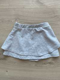 Szara dresowa spódniczka falbanka wiosna dla dziewczynki rozmiar 98 cm